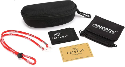 Vista 7 de FEISEDY Gafas de sol deportivas de gran tamaño de los años 80, gafas de esquí con parte superior plana, visera futurista de una pieza para mujeres