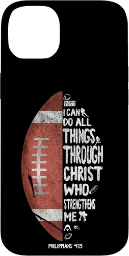 Vista 14 de iPhone 13 I can do all things through Christ Philippians 4:13 - Funda de fútbol