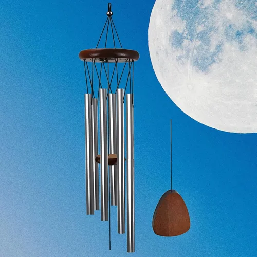 Vista 8 de Campanillas de viento para espacio exterior, campanillas de viento conmemorativas de aluminio para exteriores, adecuadas para la pérdida de un ser