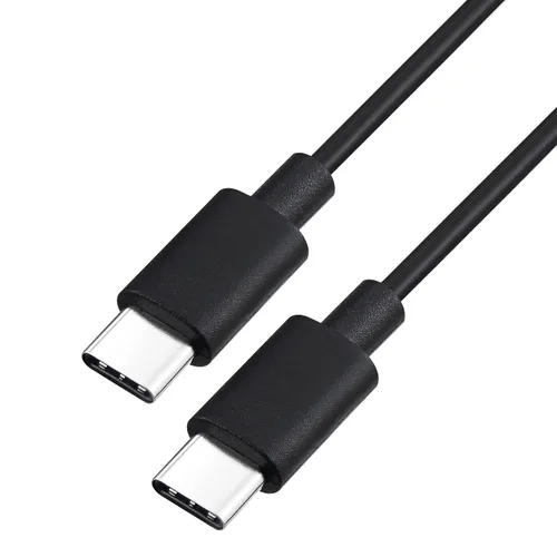 Vista 2 de Paquete de 5 cables USB C a USB C de 12 pulgadas, cable USBc corto para Negro