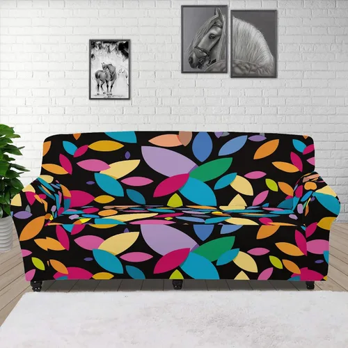 Vista 20 de Boatee Funda elástica para sofá con diseño de murciélago y luna de Halloween, funda de sofá suave, lavable, protector de muebles con parte inferior