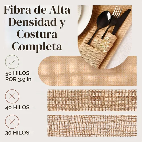 Vista 3 de Camino de mesa, 14 pulgadas x 10 yardas, decoración rústica de granja para comedor, café, té y mesas al aire libre, rollo de tela de yute tejida