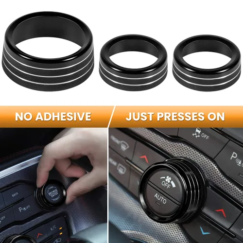 Vista 5 de Interruptor de aire acondicionado, perilla de botón de CD para Dodge Challenger Charger Chrysler 300 300s 2015-2024, para Ram 2013-2018, accesorios