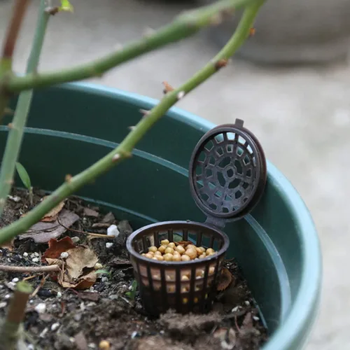 Vista 9 de Taza de plástico Flor Mini con control de red Cesta de vivero Suministros de nutrición para el hogar Herramienta de planta Cubierta de tienda Estaca