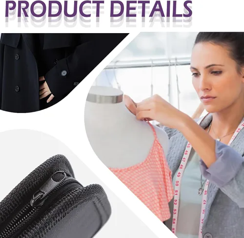 Vista 6 de Swpeet Kit de costura de 136 piezas con bolsa portátil, suministros y accesorios, 41 hilos de color, alfileres de perlas, agujas, tijeras, cinta
