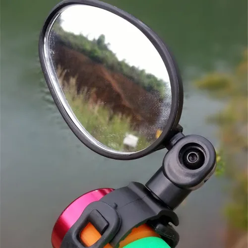 Vista 2 de Espejo universal de bicicleta Espejo retrovisor para manillar Espejo retrovisor rotación de 360 ° Espejo de barra de mango ajustable para bicicleta