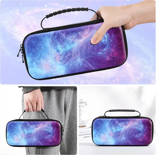 Vista 7 de MoKo Funda de transporte para Nintendo Switch modelo OLED Nintendo Switch funda de transporte portátil de carcasa rígida con 10 ranuras