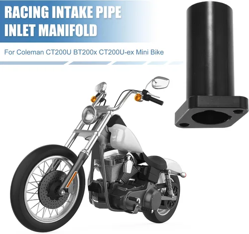 Vista 2 de uxcell Tubo de admisión múltiple de entrada para carburador PWK24, motor de mini bicicleta Go Kart, tubo de admisión universal de carreras, 1 juego