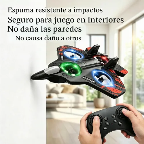 Vista 7 de Avión RC, avión de control remoto de espuma para aficionados pilotos Azul