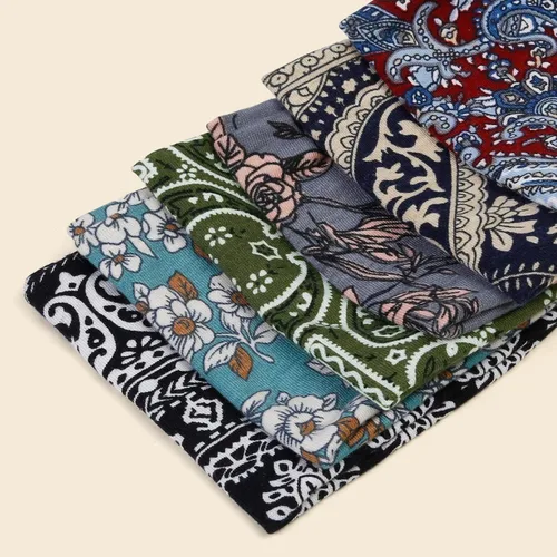 Vista 2 de Huachi Diademas para mujer, diademas elásticas bohemias para el cabello de mujer, antideslizantes, anchas y gruesas, de tela suave, accesorios