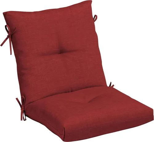 Vista 18 de Arden Selections Cojín de Silla de Comedor Exterior de Felpa Moderna con Mechones y Relleno Blowfill, 21 x 40 pulgadas, Repelente al Agua