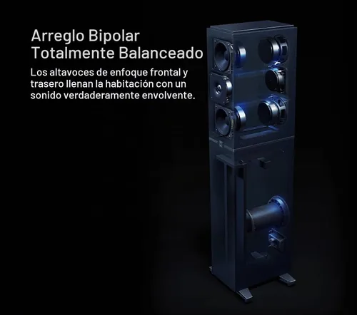 Vista 6 de Definitive Technology Dymension DM40 - Altavoz de torre delgado, matrices bipolares ajustables, (4) woofer de rango medio de 4.5 pulgadas y tweeter