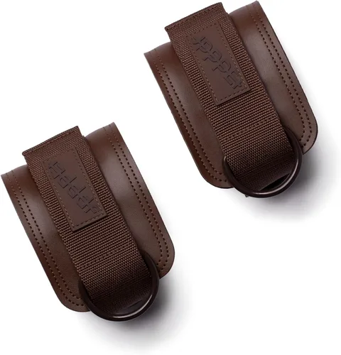 Vista 7 de UPPPER Correas de tobillo para máquinas de cable (par) – Accesorio de puño de cable acolchado ajustable para gimnasio, doble anillo en D, calidad