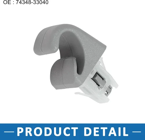 Vista 5 de Clip de gancho para visera solar 74348-33040 accesorio de coche para Toyota Camry 2007-2017 (juego de 2)