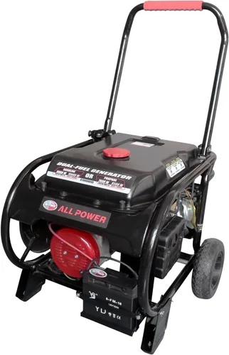 Vista 3 de All Power America Generador portátil de combustible dual de 10000 vatios a gas/propano resistente con arranque eléctrico, negro