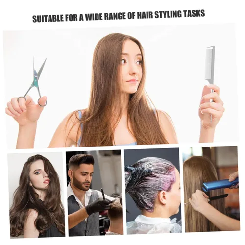Vista 3 de STOBAZA Juego de 5 peines para separar el cabello con cola de rata para seccionar con precisión, peines para peinar el cabello, herramientas