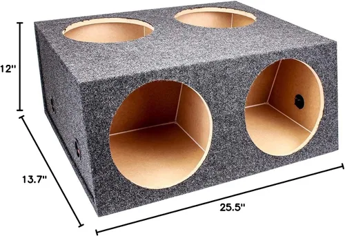 Vista 7 de Q Power Caja de altavoz dividida sellada de 4 agujeros de 12 pulgadas (2 unidades)