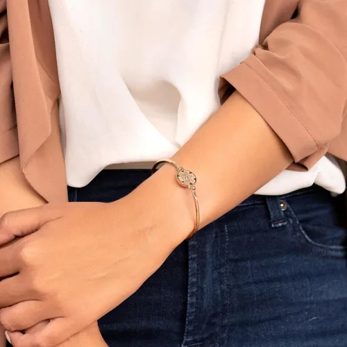 Vista 4 de Divoti Pulsera médica grabada con láser de encargo profundo PVD orooro rosa de la identificación de la alerta médica