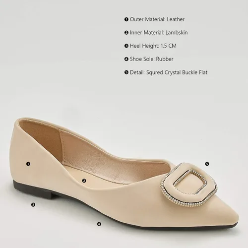 Vista 4 de C.Paravano Zapatos planos de punta puntiaguda para mujer, zapatos planos de cuero para mujer, zapatos planos de cuero para mujer, zapatos casuales