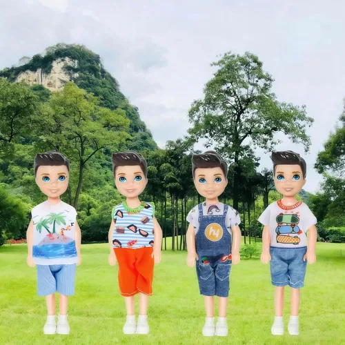 Vista 5 de ONEST 10 juegos de mini muñecas de 5 pulgadas con ropa de muñeca, trajes de fiesta para niños, accesorios para muñecas