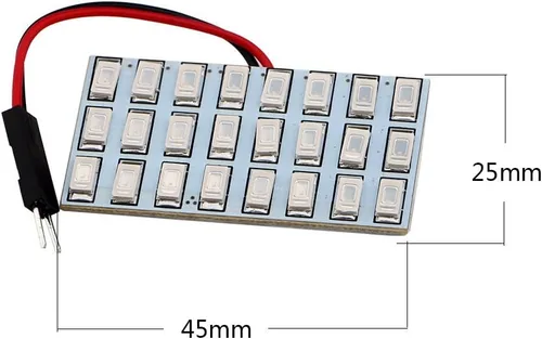 Vista 2 de YM E-Bright Paquete de 6 bombillas LED azules 5730 24SMD para cajuela de coche, luz de cúpula para cajuela de coche, CC 12 V con adaptadores T10