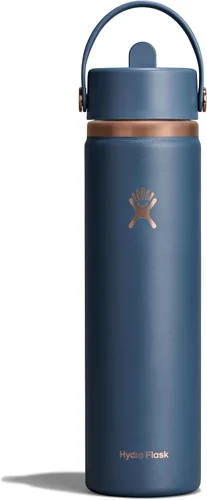 Vista 105 de Hydro Flask Botella de agua – Acero inoxidable aislado – Tapa flexible con popote de boca ancha, antiderrames, a prueba de fugas y recargable