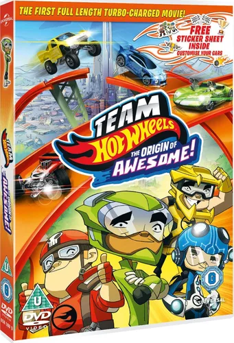Vista 2 de Team Hot Wheels The Origin of Awesome (Includes Sticker Sheet) DVD 2013