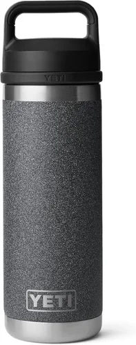 Vista 42 de YETI Rambler Botella de 18 oz, aislada al vacío, de acero inoxidable con tapa Chug, negro
