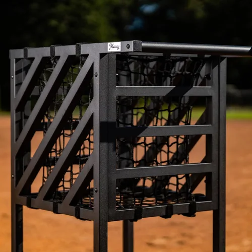 Vista 5 de Murray Sporting Goods Carrito de práctica de béisbol y sóftbol - Carrito de pelota resistente con ruedas, portador de bolas de gran capacidad