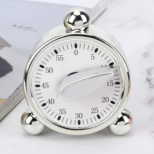Vista 3 de Temporizador mecánico, pequeño temporizador multifunción, mini temporizador de cocina, reloj despertador para cocina, peluquería y salón de belleza