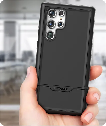 Vista 8 de ENCASED Funda protectora para Samsung Galaxy S22 Ultra - Cubierta de teléfono resistente (negro)