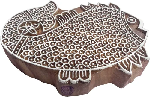 Vista 28 de Bloque de impresión tradicional patrón de caballo grande sello de madera grande