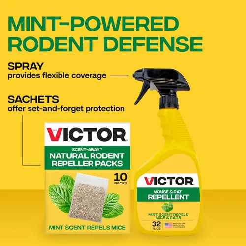 Vista 7 de Victor M809 - Aerosol repelente de ratones y ratas, natural, no tóxico, repelente de roedores para uso en interiores y exteriores, listo para usar