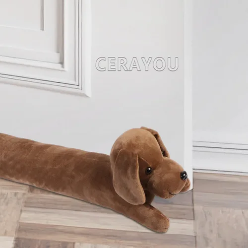 Vista 10 de Tapón de tela para perros para debajo de la puerta, 3 libras, bloqueador de corrientes de aire decorativo resistente a prueba de corrientes de aire