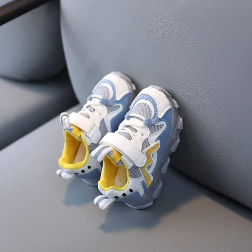 Vista 4 de Zapatos de caminar suaves del bebé del bebé,Niños bebé niñas llevó luz luminosa corriendo deporte zapatos zapatillas de deporte de malla
