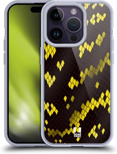 Vista 10 de Head Case Designs Ball Python Snake Pattern Gel Case [Military Grade Protection] Compatible with Apple iPhone 14 Pro and Compatible with MagSafe