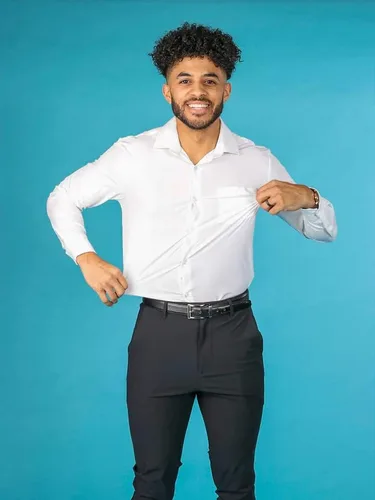 Vista 2 de &COLLAR Camisa de vestir de manga larga de corte ajustado para hombre