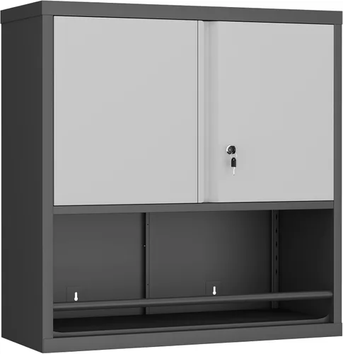 Vista 10 de GREATMEET Gabinete flotante de metal, gabinete de pared de garaje para taller, RV