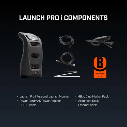 Vista 3 de Bushnell Golf Launch Pro i Circle B Edition - Monitor de lanzamiento con precisión de nivel de giro, medición basada en cámara, uso en interiores