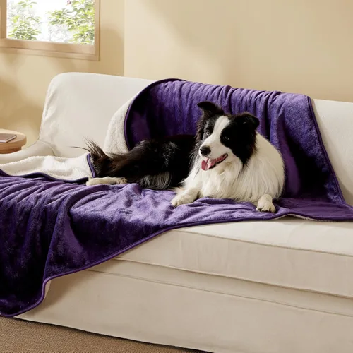 Vista 15 de Bedsure - Mantas impermeables para perros pequeños - Manta de felpa de sherpa con impresión suave lavable para perros y gatos, protector de muebles
