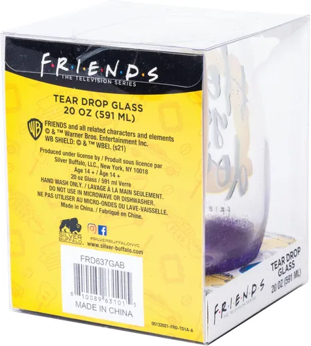 Vista 6 de Silver Buffalo Friends "How You Doin'?" - Vaso de lágrima sin tallo, 20 onzas