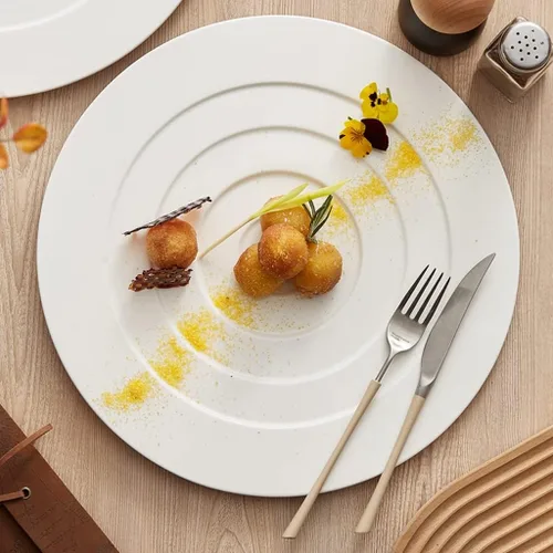 Vista 5 de EERINESS Dinner Plates Set Serving plate serving dish cold dishes Commercial restaurant hotel cooking dish plate ceramic western food plate