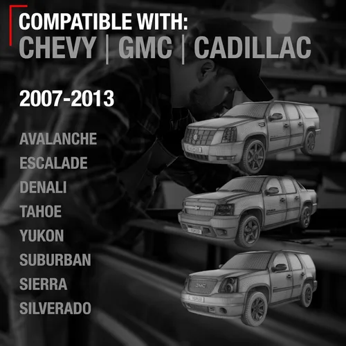 Vista 4 de Manija de puerta exterior delantera/trasera del conductor y pasajero - Compatible con Chevy Avalanche 2007-2013, Silverado 1500, 2500, 3500