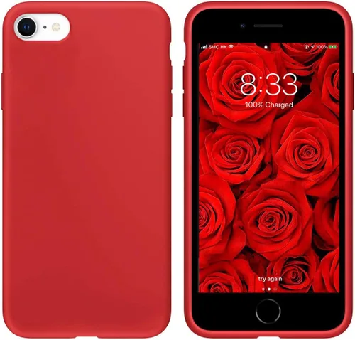 Vista 8 de IceSword Funda para iPhone SE 3 2022 [actualizada]/ iPhone SE 2020 (2ª generación)/iPhone 7/iPhone 8 funda de silicona azul, funda de goma de gel