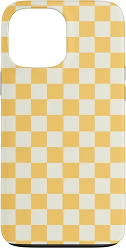 Vista 24 de Yellow Checkered Checker Checkerboard Classic Pattern Case for iPhone 17