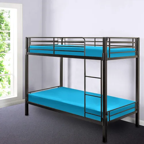 Vista 2 de Gilbins Sábana bajera ajustable tamaño cuna de 30 x 75 pulgadas, hecha de algodón, perfecta para literas de campamento, caravanas, camas