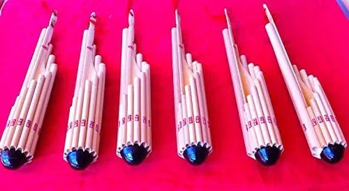 Vista 4 de Instrumento musical tailandés Dm Key Wot Vot Flauta Panpipe de bambú, órgano de boca de bambú, aerófono, instrumento musical artesanal tradicional