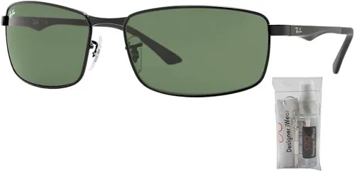 Vista 2 de Ray-Ban RB3498 Sunglasses For Men BUNDLE with Designer iWear Complimentary Eyewear Care Kit