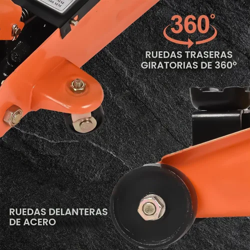 Vista 5 de A A IN AA094 Gato hidráulico de piso de acero de bajo perfil, elevador de servicio de carretilla, gato de piso de garaje para automóvil, capacidad