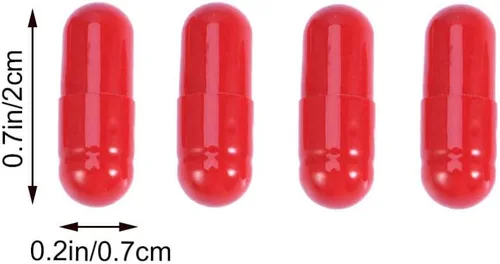 Vista 2 de Happyyami 12 piezas de sangre falsa en polvo de sangre píldora de broma cápsula de sangre falsa juguetes para Halloween accesorios de maquillaje
